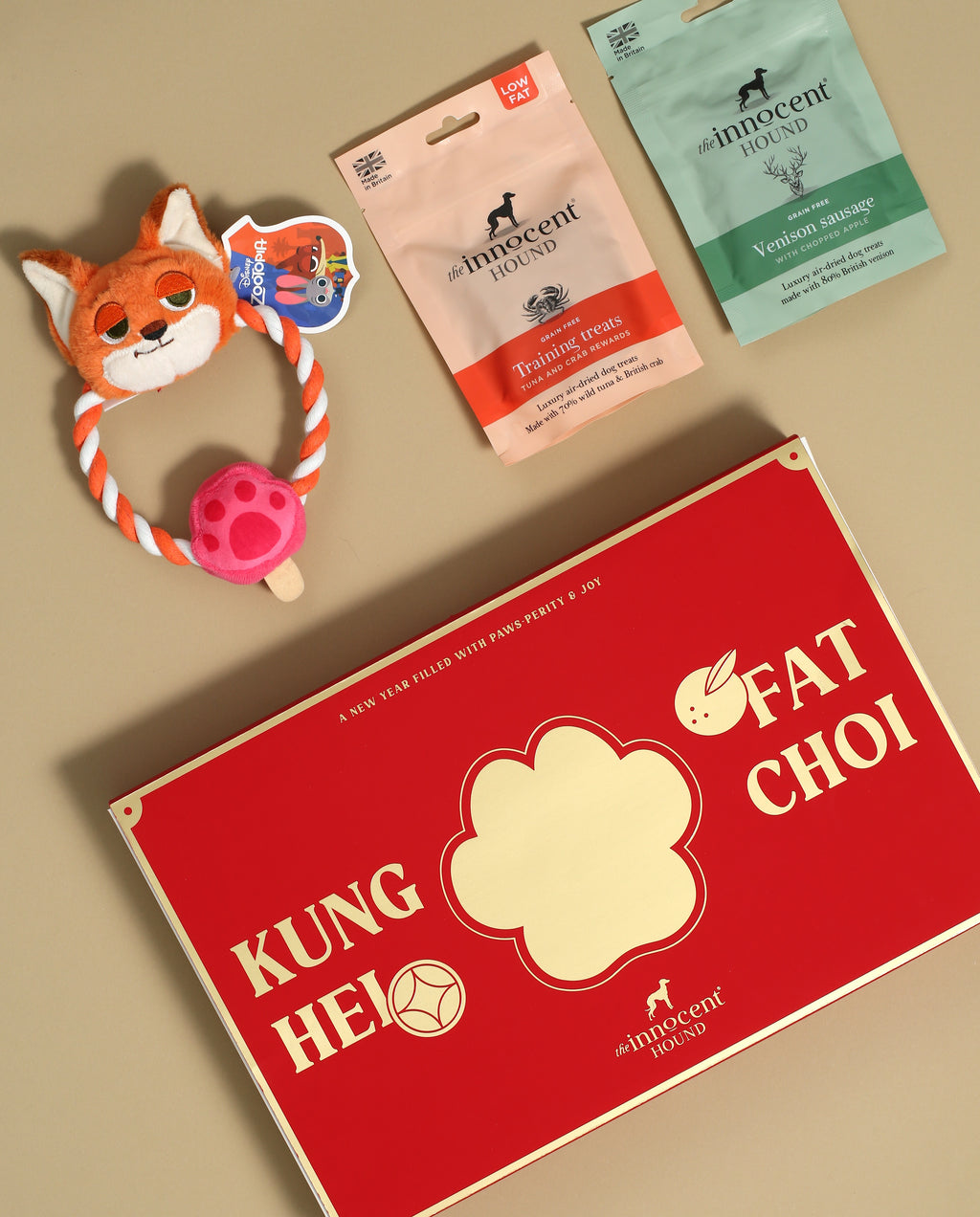 WOOF-tastic New Year Gift Box (Toy & Treats Combo) - For Dogs